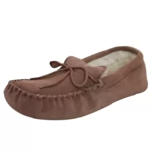 Eastern Counties Leather Unisex Wool-blend Soft Sole Moccasins (14 UK) (Camel)