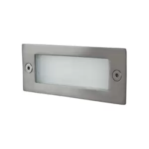 LED Wall light, rectangular, stainless steel