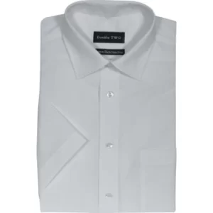 Mens 14.5IN Short Sleeve White Poplin Shirt