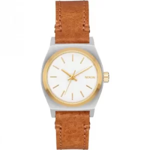 Unisex Nixon The Small Time Teller Leather Watch