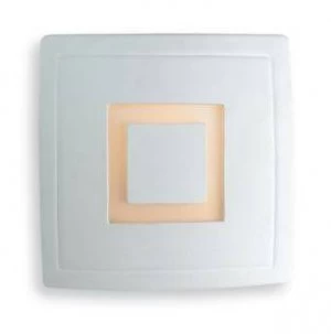 1 Light Indoor Wall Light - 100W Unglazed, Acid White Glass, E27