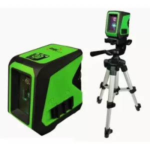 L2G Mini Green Cross Line Laser Level 20m Range Self Levelling + Tripod+Bag - Imex