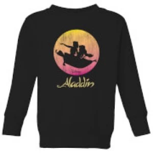 Disney Aladdin Flying Sunset Kids Sweatshirt - Black - 11-12 Years