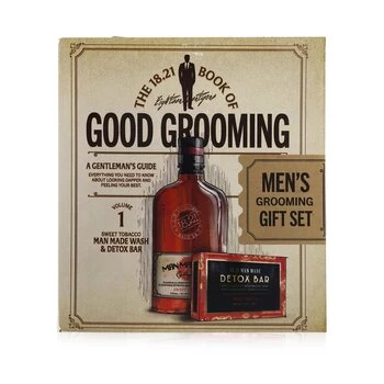 18.21 Man MadeBook of Good Grooming Gift Set Volume 1: Sweet Tobacco (Wash 532ml + Detox Bar 198g) 2pcs