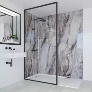Multipanel Classic Bathroom Wall Panel Unlipped 2400 X 900mm Cappuccino Stone