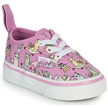 Vans AUTHENTIC ELASTIC LACE Girls Childrens Shoes Trainers in Pink toddler,4.5 toddler,5.5 toddler,7 toddler,9 toddler,6.5 toddler