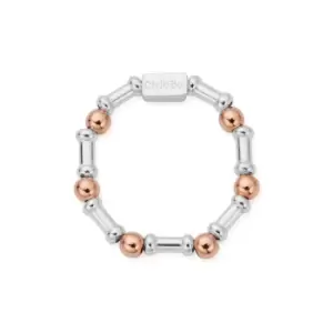 ChloBo Rose Gold Plated & Silver Rhythm Of Water Ring