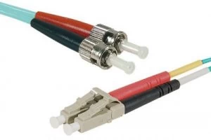 5m Fibre OM3 50 125 LCST Aqua Cable