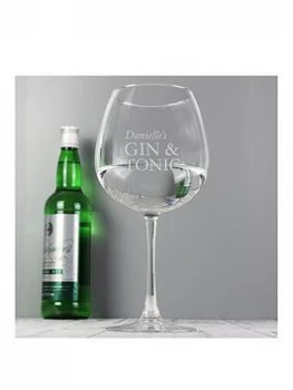 Personalised Large Gin Glass