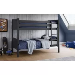3ft Single 90 x 190 Stone Anthracite Bunk Bed Frame - Theresa