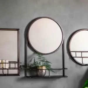 Gallery Direct Industrial Emerson Mirror with Shelf