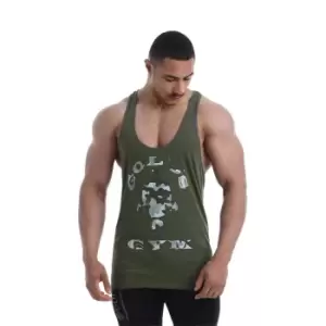 Golds Gym Print Vest Mens - Green