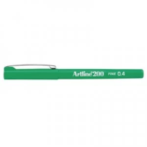 Artline 200 Fineliner Green Pen Pack of 12 EK200GR