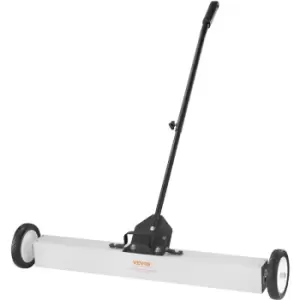 55Lbs Rolling Magnetic Sweeper with Wheels,Push-Type Magnetic Pick Up Sweeper, 24-inch Large Magnet Pickup Lawn Sweeper with Telescoping Handle, Easy