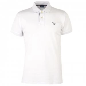 Gant Contrast Collar Polo Shirt - White 110