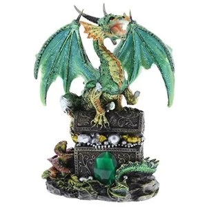Mystic Legends Green Dragon with Treasure Chest