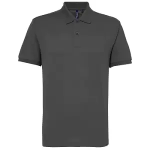 Asquith & Fox Mens Short Sleeve Performance Blend Polo Shirt (5XL) (Charcoal)