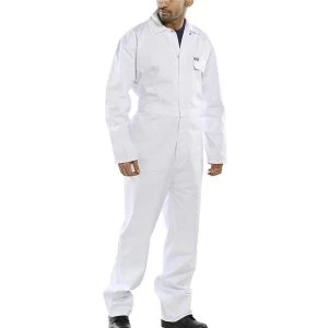 Click Workwear Cotton Drill Boilersuit White Size 50 Ref CDBSW50 Up to