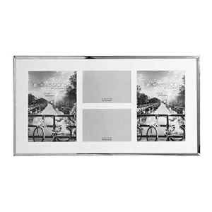 Impressions Nickel Plated Photo Frame 4 Apertures