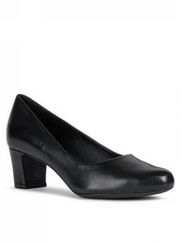Geox Court Shoe - Black, Size 8, Women