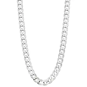 Fred Bennett Silver Diamond Cut Curb Chain Necklace 56cm