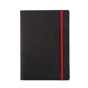 Original Black n Red BLACK A6 Business Journal Soft Cover 90gsm Numbered Pages