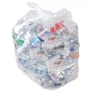 Acorn Green Bin Heavy Duty ClearPrinted Recycling Bin Liner Pack of