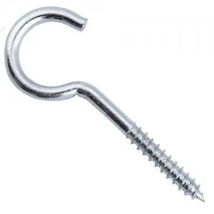 Select Hardware Screw Hooks Bright Zinc Plated 80mm 2 Pack