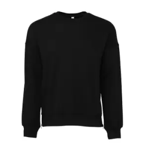 Bella + Canvas Unisex Adult Sponge Fleece Drop Shoulder Sweatshirt (S) (DTG Black)