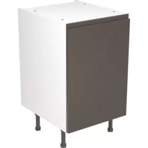 Kitchen Kit Flatpack J-Pull Kitchen Cabinet Base Unit Super Gloss 500mm in Graphite MFC