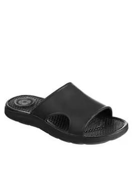 TOTES Mens Solbounce Vented Slide Sandal - Black, Size 12, Men