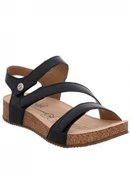 Josef Seibel Tonga 25 Flat Sandals - Black, Size 6.5, Women