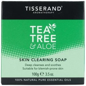 Tisserand Aromatherapy Tea Tree and Aloe Skin Clearing Soap 100g