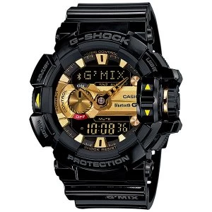 Casio G-SHOCK G'MIX 200M Water Resistance Mobile Link Watch GBA-400-1A9 - Black + Gold