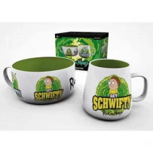 Rick And Morty Get Schwifty Reverse Breakfast Set