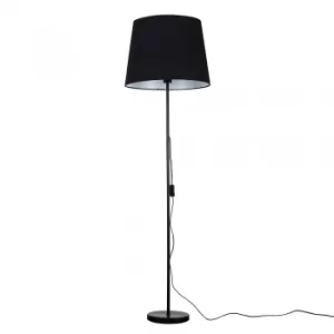 Charlie Black Floor Lamp with XL Black Aspen Shade