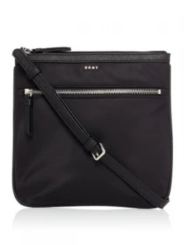 DKNY Casey zip pocket cross body bag Black