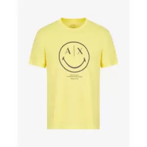 Armani Exchange Smiley T-Shirt Mens - Yellow