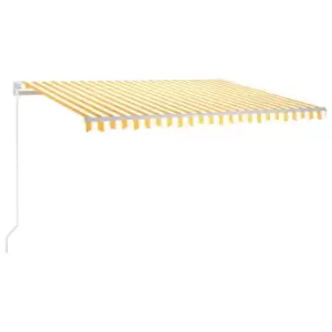 Vidaxl Manual Retractable Awning 400X350 Cm Yellow And White