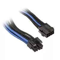 Silverstone EPS 8-pin to EPS / ATX 4 +4 pin cable 30cm - Black / Blue