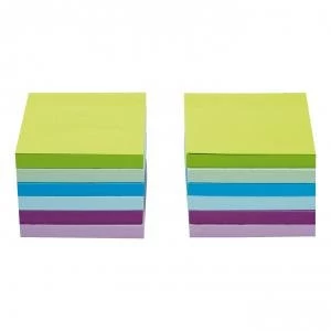 Office 76x76mm Re move Sticky Notes 6 NeonPastel Colours 100 Sheets