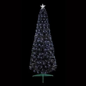 Premier Decorations 1.5 Metre Slim Black Fibre Optic Tree