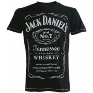 JACK DANIEL'S Classic Logo Mens Extra Extra Large T-Shirt, Black