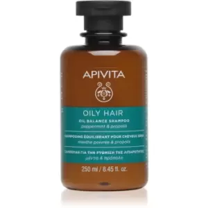 Apivita Hair Care Oily Hair deep cleansing shampoo for oily scalp for hair strengthening and shine 250ml