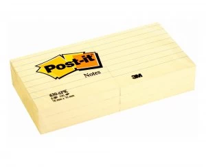 Post it Notes Canary Yellow 76x76mm pack of 12