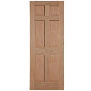 6 Panel Oak veneer Internal Fire Door H1981mm W762mm