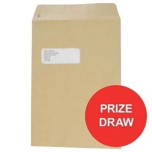 Basildon Bond C4 Peel and Seal 90gm2 Plain Pocket Envelopes Manilla Pack of 250