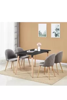 'Lucia Halo' Dining Set Includes a Table and Chairs Set of 4