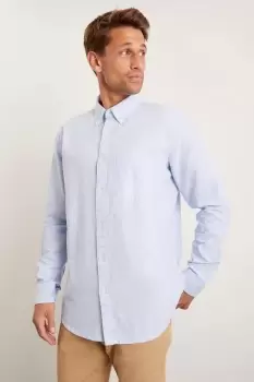 Blue Long Sleeve Plus & Tall Oxford Shirt