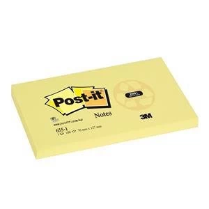 Original Post it Sticky Notes 76 x 127mm Canary Yellow 100 Sheets Per Pad Pack of 12 Pads